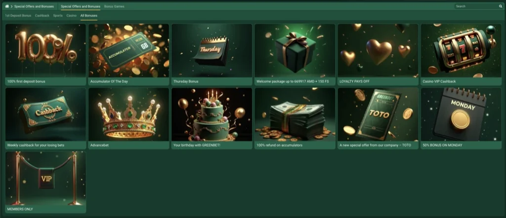 GreenBet Promotions and Bonuses for Nigerian Players